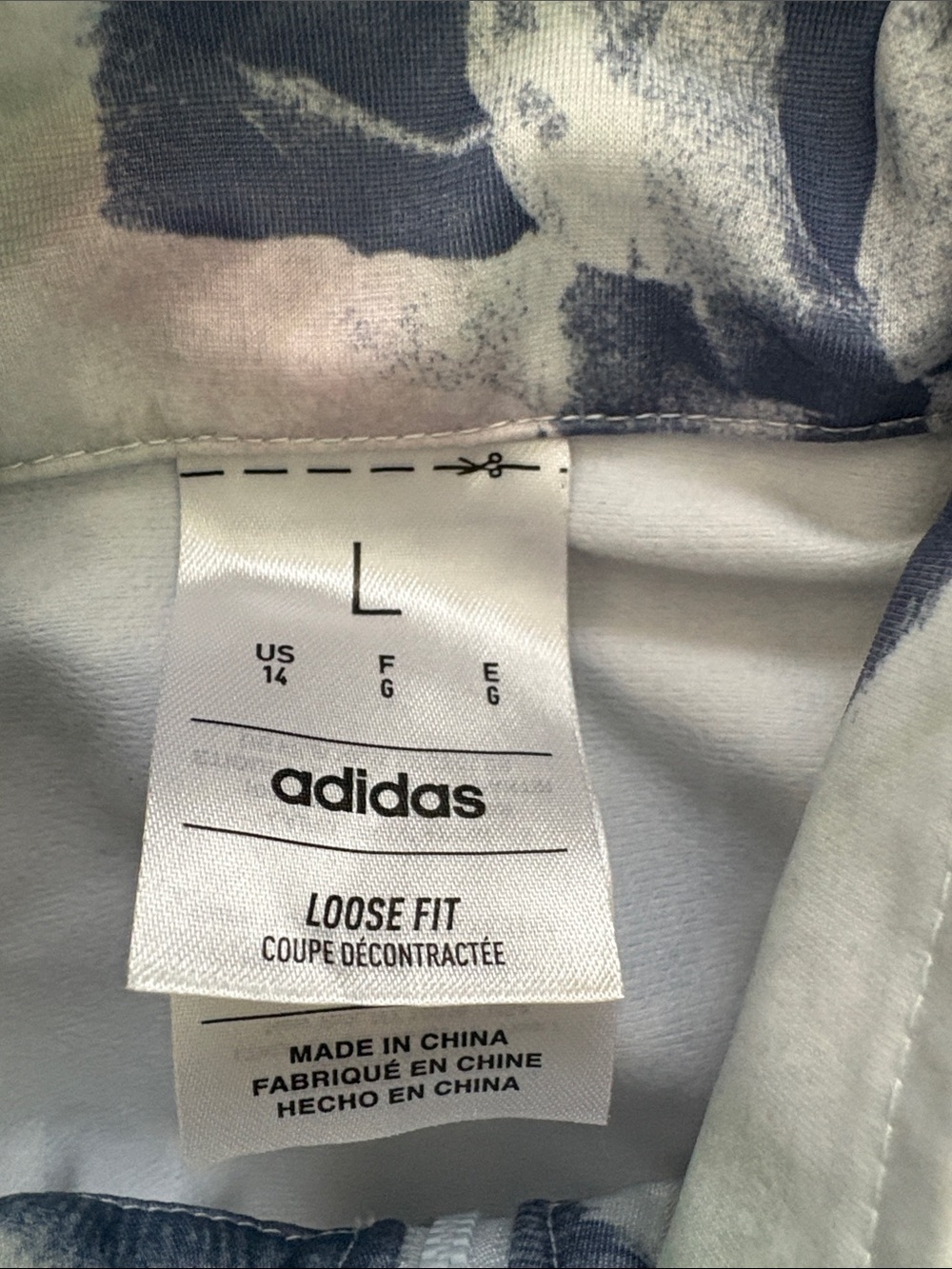 adidas Girls' White Jacket with Blue Graphic Print - Picture 2 of 5